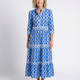 Ysolde | Three Quarter Sleeve Chain Pattern Midi Dress