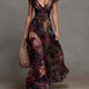 Camellia | Watercolor Floral Pleated Maxi Dress