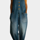 Margaret | Vintage Soft Cotton Denim-Look Overall
