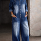 Sophia | Denim Jumpsuit with Exposed Shoulders