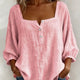Charly | Blouse Simple Square Neck Long Sleeve