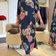 Floral Print Maxi Dress Lightweight Chiffon Comfort