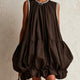 Colette | Brown Bubble-Hem Mini Dress