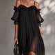 Camille | Black Off-Shoulder Mini Dress