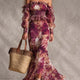 Rosa | Off-Shoulder Chiffon Maxi
