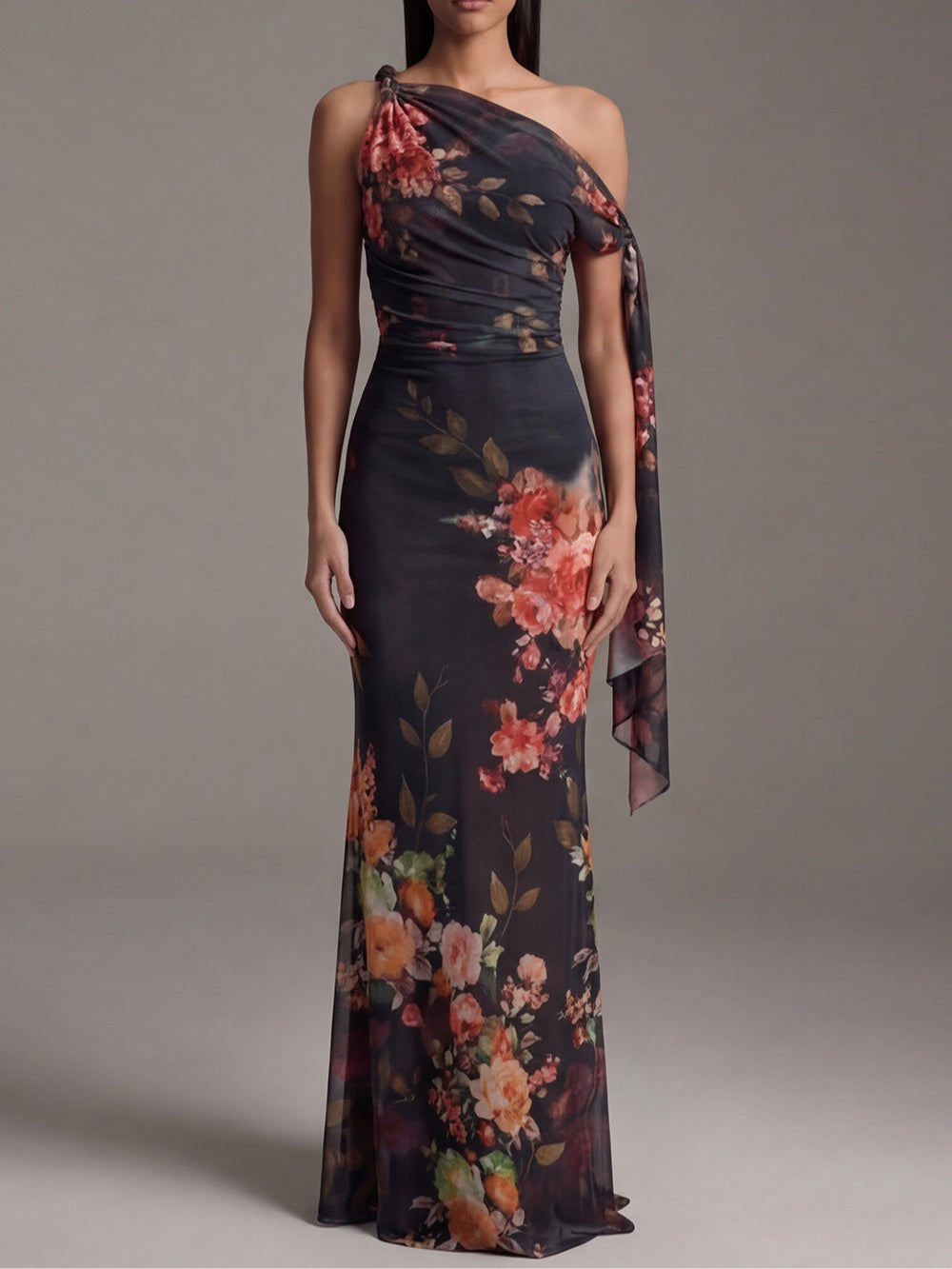 Noir | Printed Chiffon Maxi