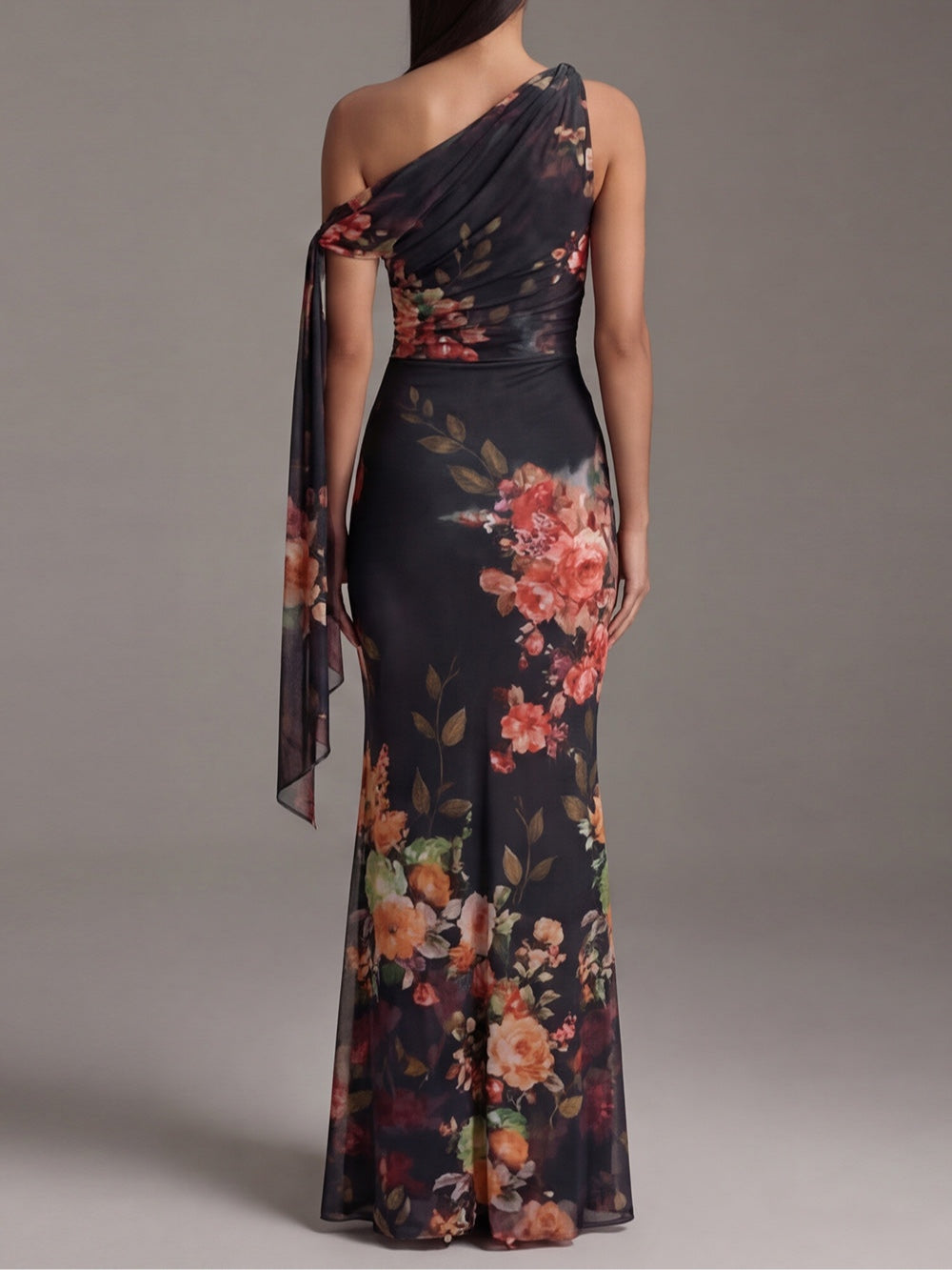 Noir | Printed Chiffon Maxi