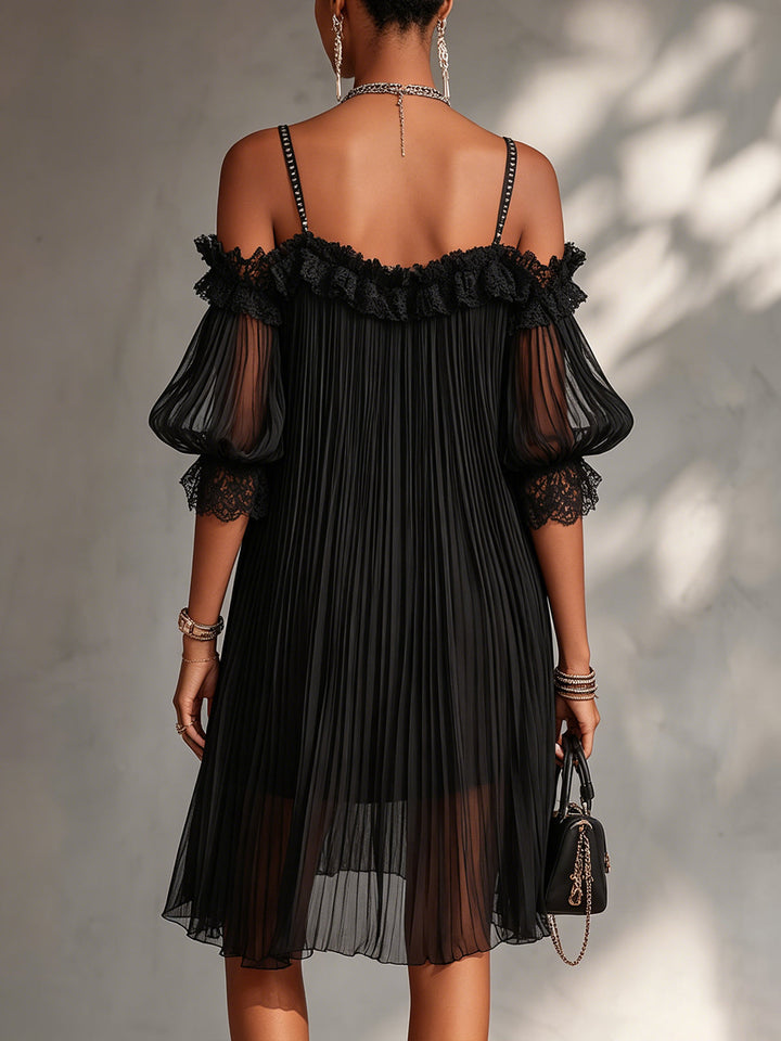Camille | Black Off-Shoulder Mini Dress