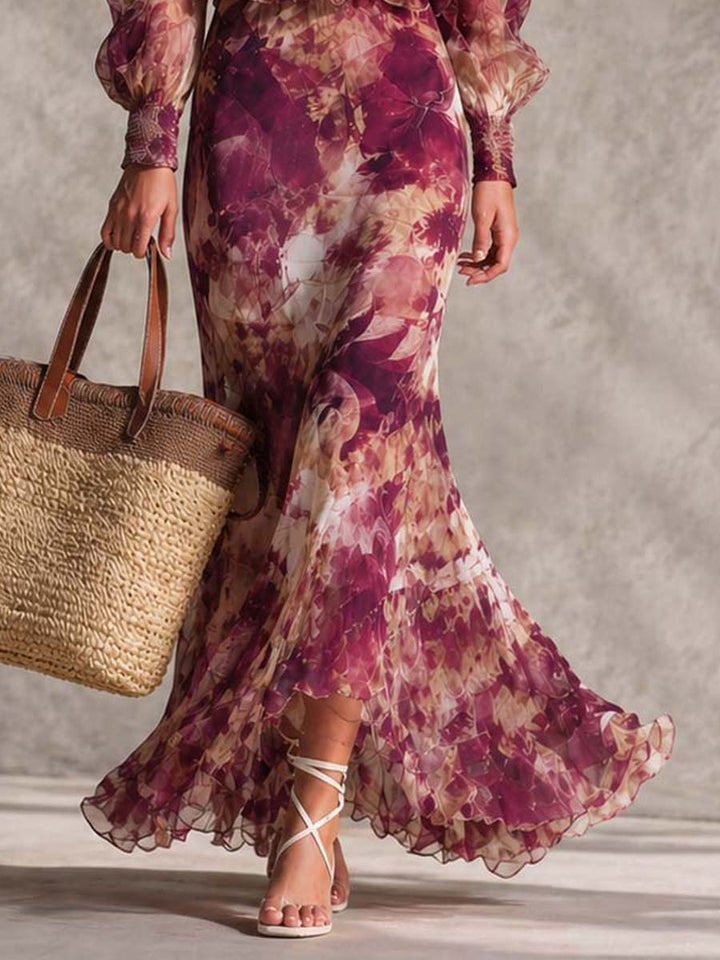 Rosa | Off-Shoulder Chiffon Maxi