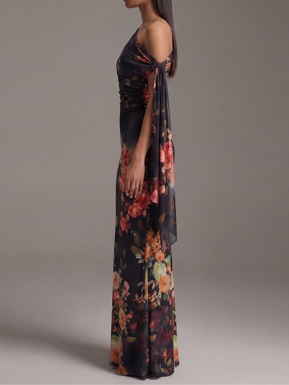 Noir | Printed Chiffon Maxi