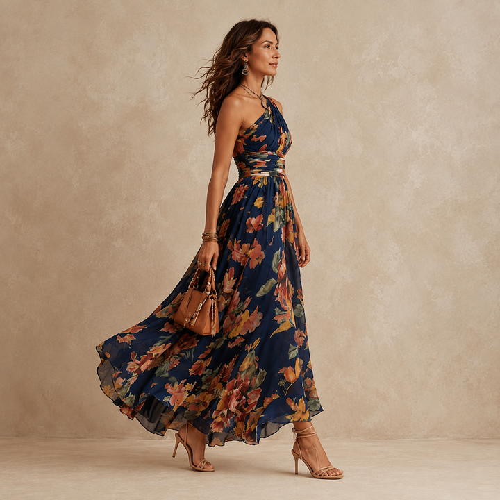 Aurora | One-Shoulder Floral Dress