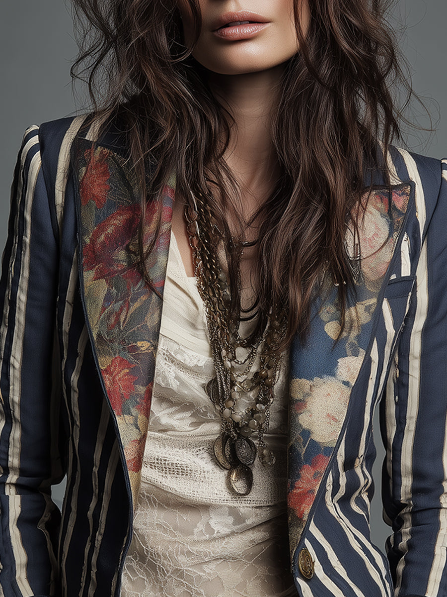 The Juniper™  | Bohemian Striped Blazer