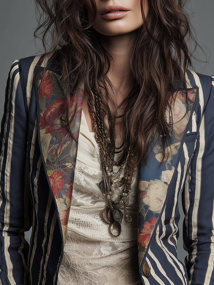 The Juniper™  | Bohemian Striped Blazer