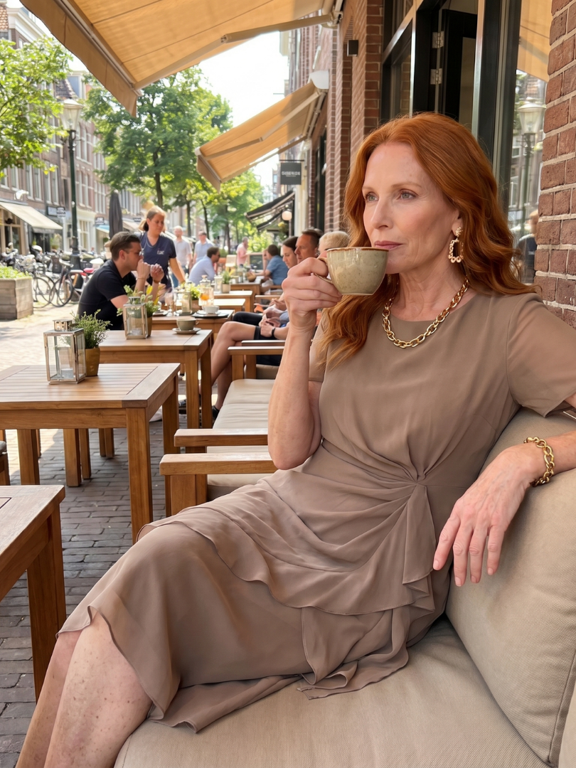 Marguerite™ | Twist Waist Ruffle Midi Dress