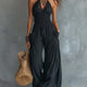 Ava | Retro Lace Halter-Neck Jumpsuit