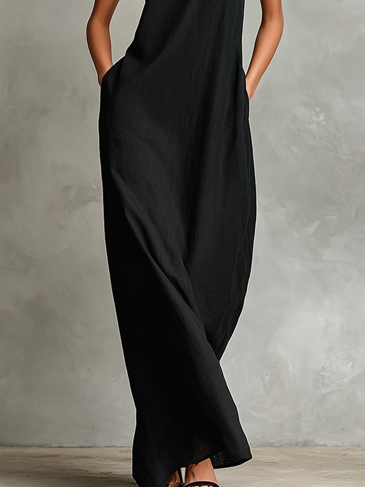 Chrissy | High Neck Pocket Maxi Dress