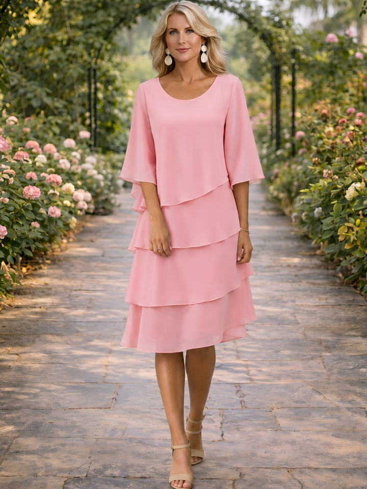 Catherine | Elegant Comfort Ruffle Dress