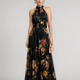 Sior | Floral Halter Neck Midi Dress