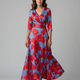 Celine | Cross Wrap Neck Midi Dress