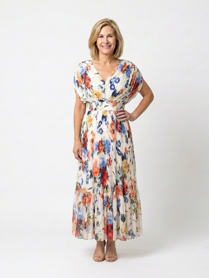 Savannah | Floral Pleated Midi