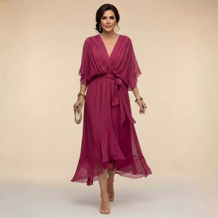 Sorena | Elegant V-Neck Maxi Dress