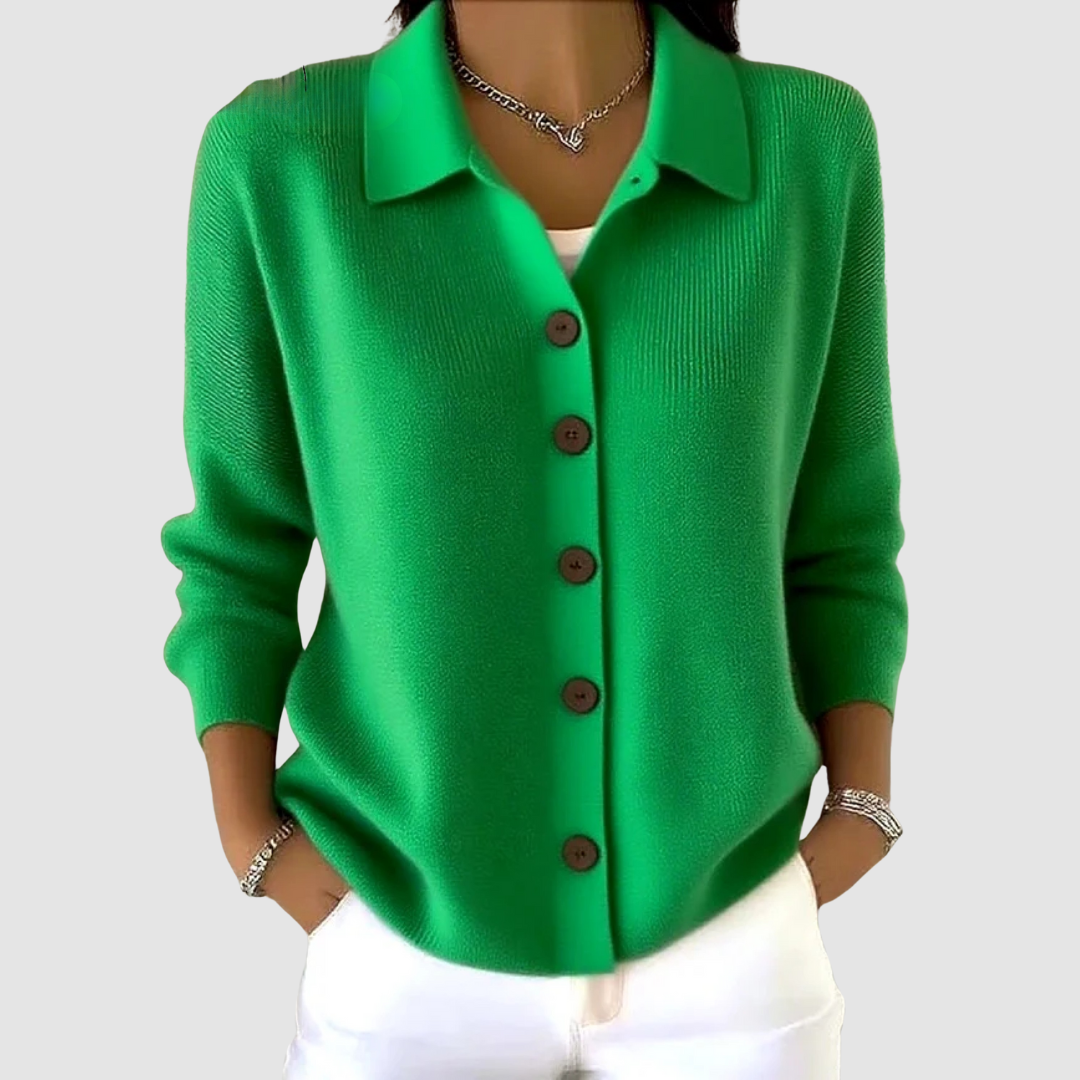 Evelyn | Elegant Button-Up Knit Cardigan