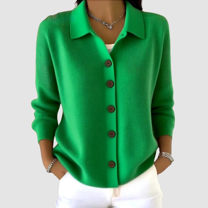 Evelyn | Elegant Button-Up Knit Cardigan