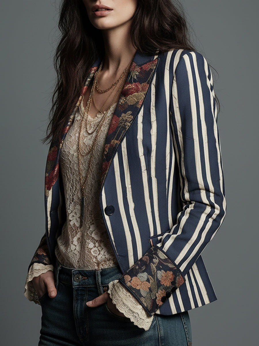 The Juniper™  | Bohemian Striped Blazer
