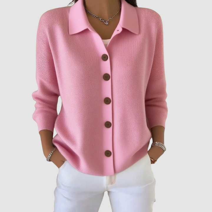 Evelyn | Elegant Button-Up Knit Cardigan