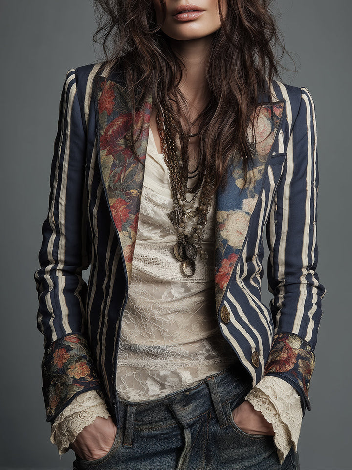 The Juniper™  | Bohemian Striped Blazer