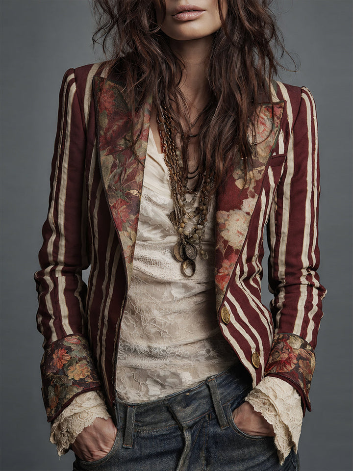 The Juniper™  | Bohemian Striped Blazer