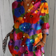 Anita | Vibrant Artistic Button-Up Blouse