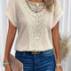 Rosa™ | Top with Round Neck and Lace Trim