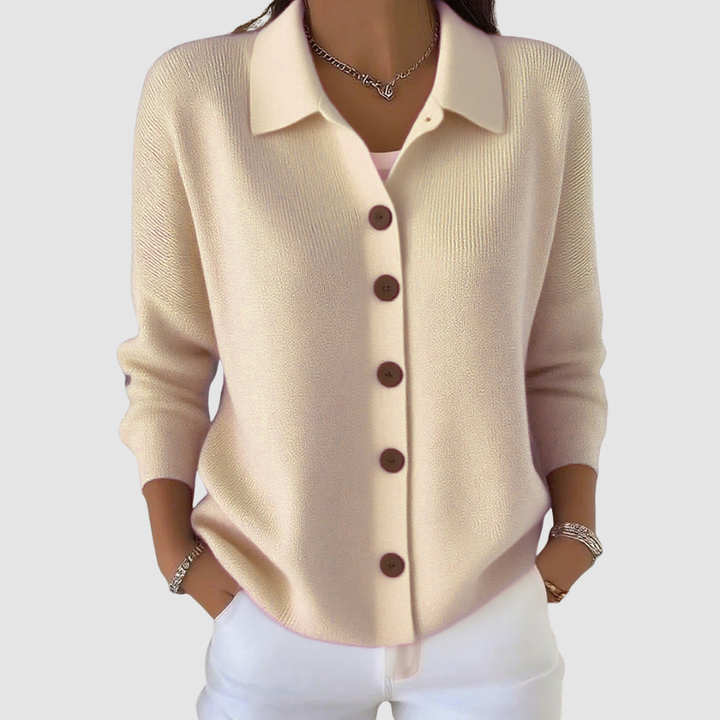 Evelyn | Elegant Button-Up Knit Cardigan