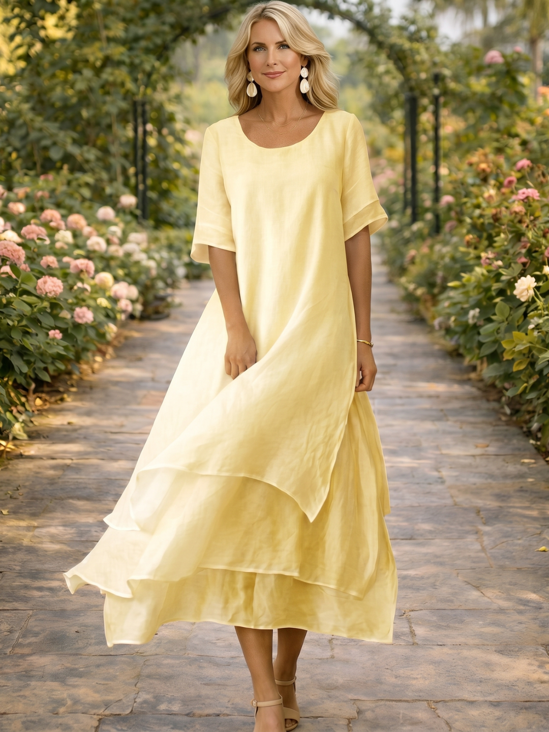 Aria Fluid Tiered Maxi Dress