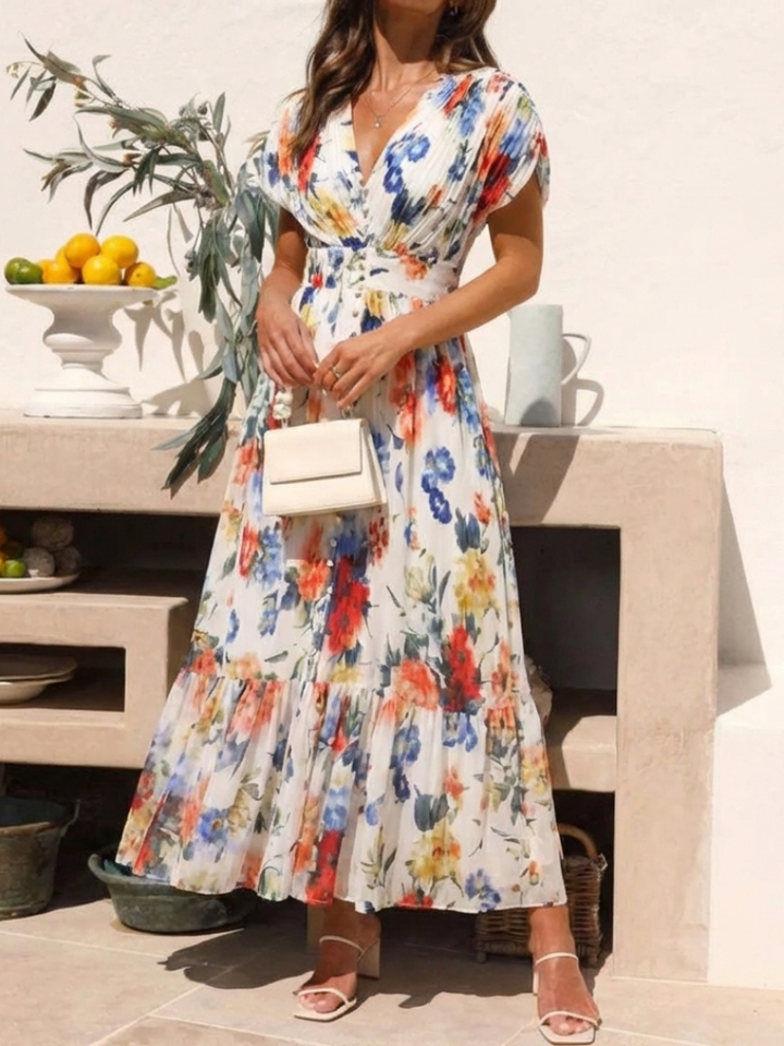 Savannah | Floral Pleated Midi