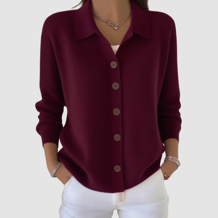 Evelyn | Elegant Button-Up Knit Cardigan