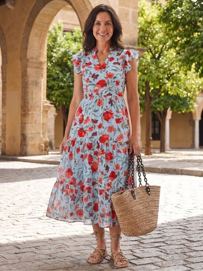Lila | Elegant Floral Midi