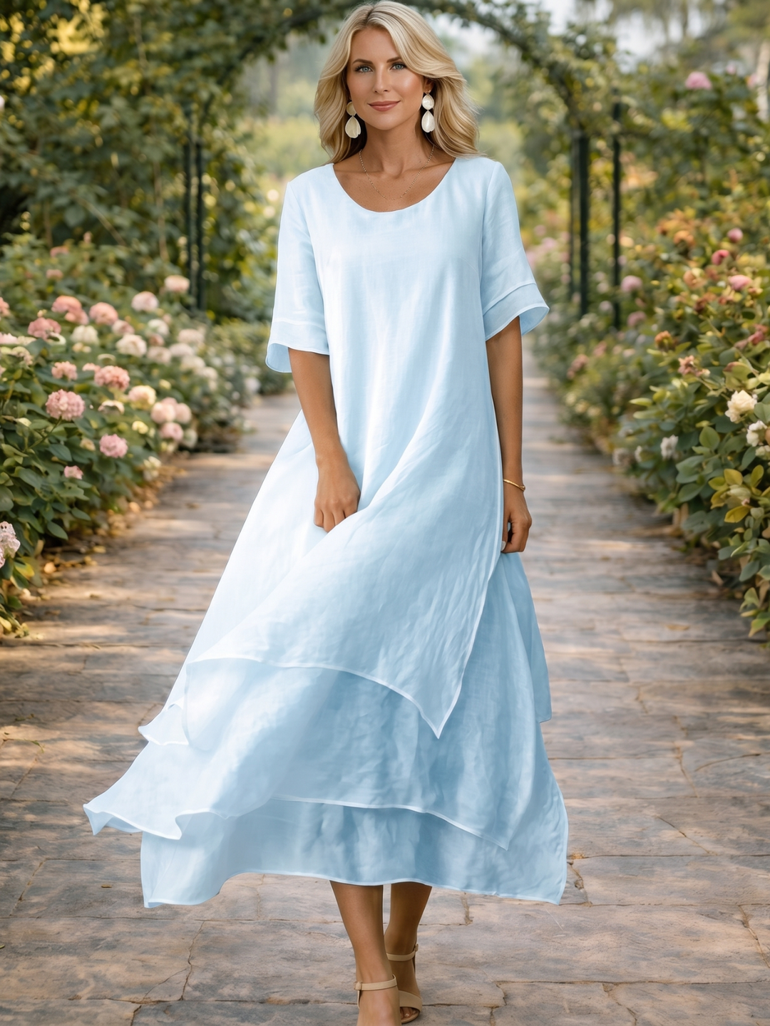 Aria Fluid Tiered Maxi Dress