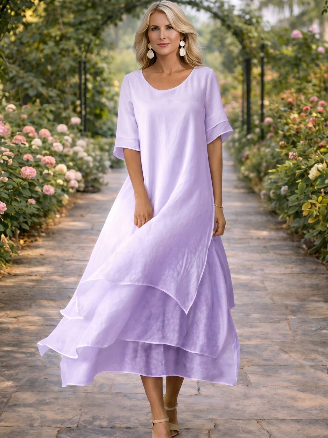Aria Fluid Tiered Maxi Dress