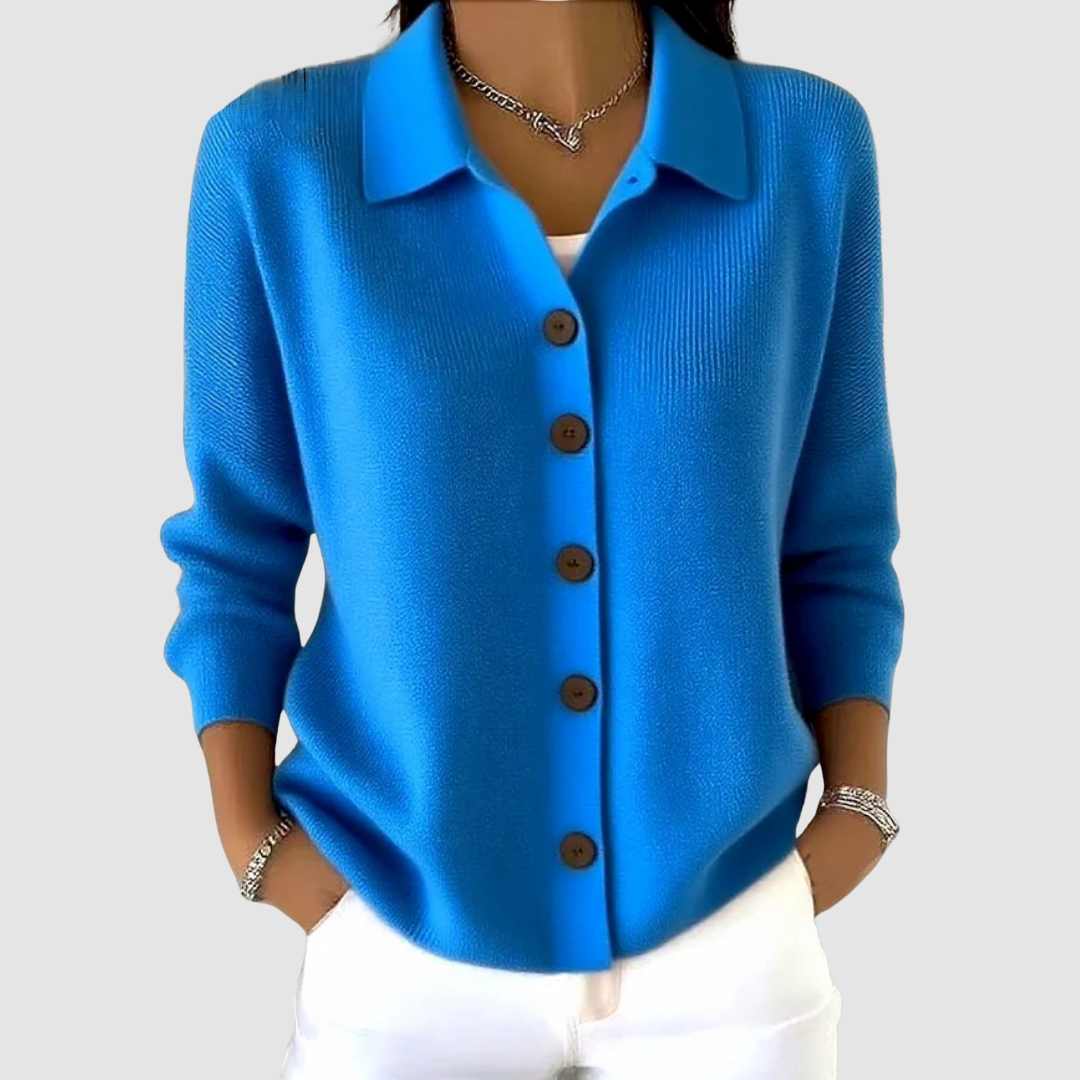 Evelyn | Elegant Button-Up Knit Cardigan