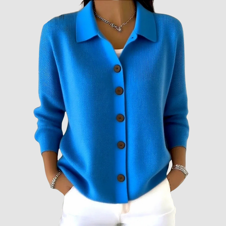 Evelyn | Elegant Button-Up Knit Cardigan