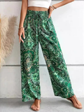 Evie | Printed Wide-Leg Trousers