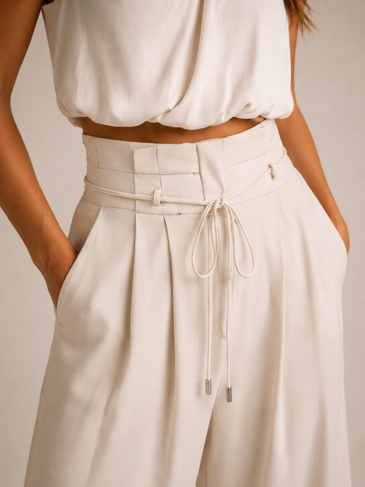 Niene | Halter Top & Wide-Leg Trouser Set