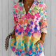 Valeria | Vibrant Artistic Button-Up Blouse