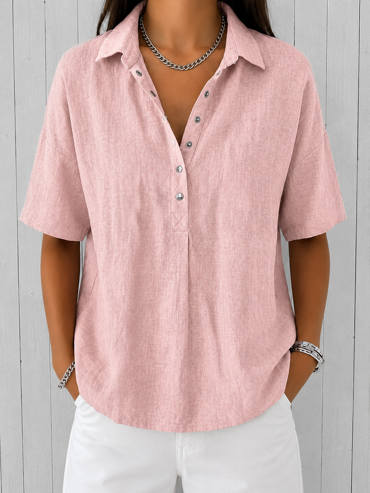 Ava | Blouse with Collar and Button