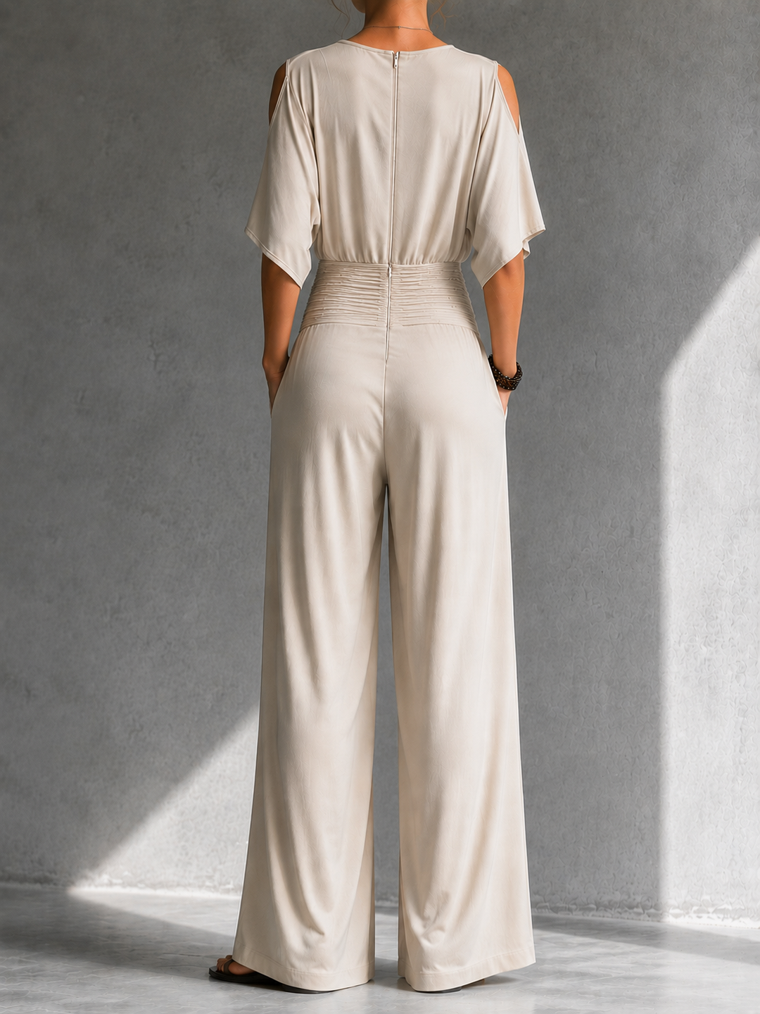 Zeni - Elegant Wrap Jumpsuit with Wide Legs