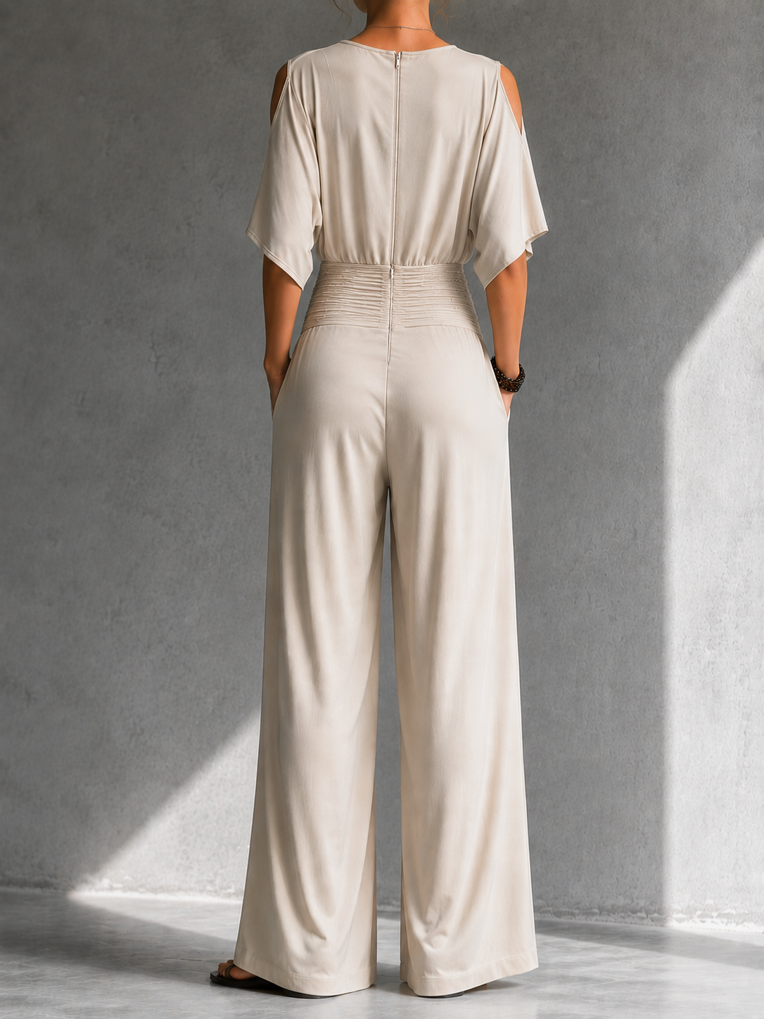 Zeni - Elegant Wrap Jumpsuit with Wide Legs