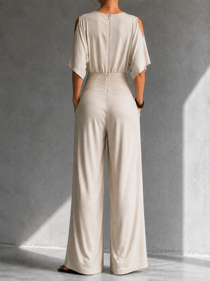 Zeni - Elegant Wrap Jumpsuit with Wide Legs