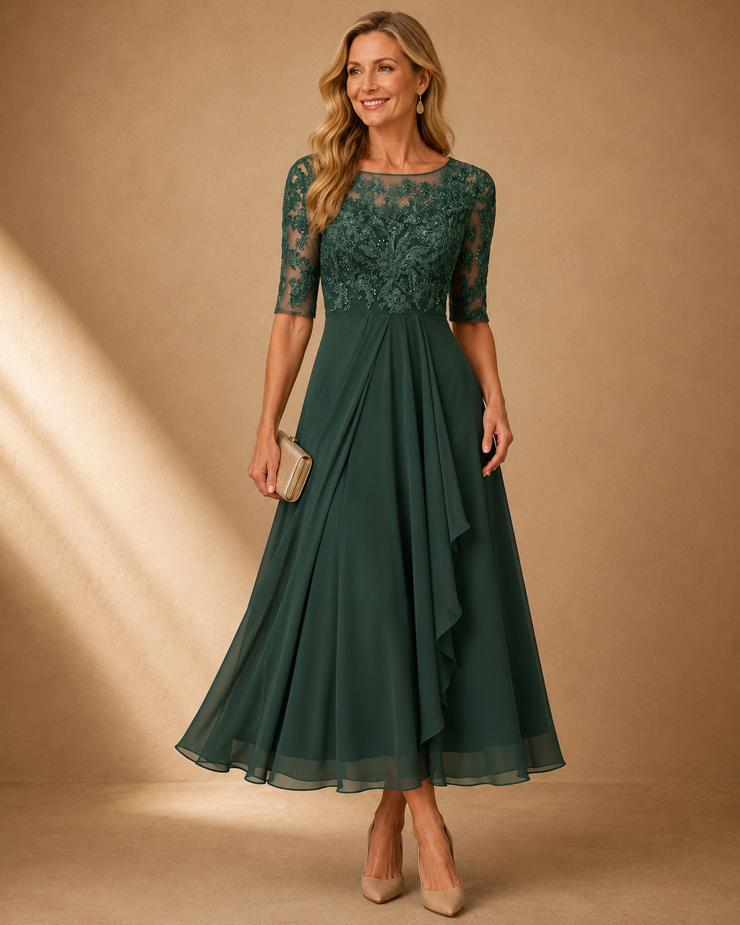 Rose – The Flattering Lace Midi Dress